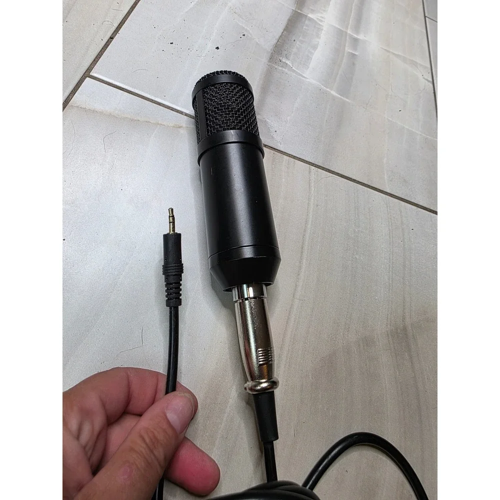 Professional Condenser Microphone Black XLR to 3.5mm Jack Low Noise Cable Mic G3